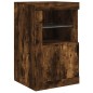 vidaXL Aparador con luces LED roble ahumado 164x37x67 cm vidaXL Aparador con luces LED roble ahumado 164x37x67 cm