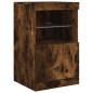 vidaXL Aparador con luces LED roble ahumado 164x37x67 cm vidaXL Aparador con luces LED roble ahumado 164x37x67 cm