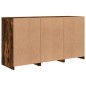 vidaXL Aparador con luces LED roble ahumado 123x37x67 cm
