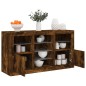 vidaXL Aparador con luces LED roble ahumado 123x37x67 cm vidaXL Aparador con luces LED roble ahumado 123x37x67 cm
