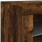 vidaXL Aparador con luces LED roble ahumado 123x37x67 cm vidaXL Aparador con luces LED roble ahumado 123x37x67 cm