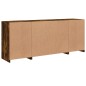 vidaXL Aparador con luces LED roble ahumado 163x37x67 cm vidaXL Aparador con luces LED roble ahumado 163x37x67 cm