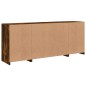 vidaXL Aparador con luces LED roble ahumado 163x37x67 cm vidaXL Aparador con luces LED roble ahumado 163x37x67 cm