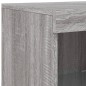 vidaXL Aparador con luz LED 3 pzas madera de ingeniería gris Sonoma vidaXL Aparador con luz LED 3 pzas madera de ingeniería gris Sonoma