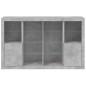 vidaXL Aparador con luz LED 3 pzas madera de ingeniería gris hormigón vidaXL Aparador con luz LED 3 pzas madera de ingeniería gris hormigón