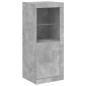 vidaXL Aparador con luz LED 3 pzas madera de ingeniería gris hormigón vidaXL Aparador con luz LED 3 pzas madera de ingeniería gris hormigón