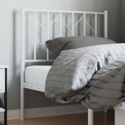vidaXL Cabecero de metal blanco 80 cm