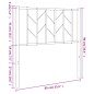vidaXL Cabecero de metal blanco 80 cm vidaXL Cabecero de metal blanco 80 cm