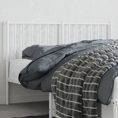 vidaXL Cabecero de metal blanco 135 cm