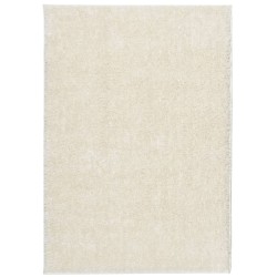 vidaXL Alfombra pelo largo aspecto brillante ISTAN crema 120x170 cm