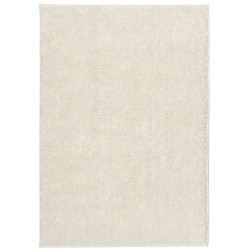 vidaXL Alfombra pelo largo aspecto brillante ISTAN crema 160x230 cm