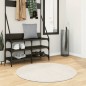 vidaXL Alfombra pelo largo aspecto brillante ISTAN crema Ø 100 cm vidaXL Alfombra pelo largo aspecto brillante ISTAN crema Ø 100 cm