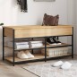 vidaXL Banco zapatero madera de ingeniería roble Sonoma 100x42,5x50 cm vidaXL Banco zapatero madera de ingeniería roble Sonoma 100x42,5x50 cm