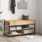 vidaXL Banco zapatero madera de ingeniería roble Sonoma 100x42,5x50 cm vidaXL Banco zapatero madera de ingeniería roble Sonoma 100x42,5x50 cm