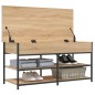 vidaXL Banco zapatero madera de ingeniería roble Sonoma 100x42,5x50 cm vidaXL Banco zapatero madera de ingeniería roble Sonoma 100x42,5x50 cm