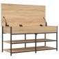vidaXL Banco zapatero madera de ingeniería roble Sonoma 100x42,5x50 cm vidaXL Banco zapatero madera de ingeniería roble Sonoma 100x42,5x50 cm