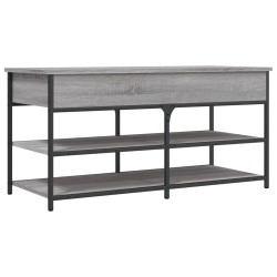 vidaXL Banco zapatero madera de ingeniería gris Sonoma 100x42,5x50 cm