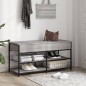 vidaXL Banco zapatero madera de ingeniería gris Sonoma 100x42,5x50 cm vidaXL Banco zapatero madera de ingeniería gris Sonoma 100x42,5x50 cm