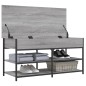 vidaXL Banco zapatero madera de ingeniería gris Sonoma 100x42,5x50 cm vidaXL Banco zapatero madera de ingeniería gris Sonoma 100x42,5x50 cm