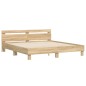 vidaXL Cama con cabecero madera de ingeniería roble Sonoma 200x200 cm vidaXL Cama con cabecero madera de ingeniería roble Sonoma 200x200 cm