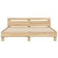 vidaXL Estructura de cama cabecero y luces LED roble Sonoma 160x200 cm vidaXL Estructura de cama cabecero y luces LED roble Sonoma 160x200 cm