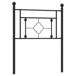 vidaXL Cabecero de metal negro 75 cm