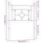 vidaXL Cabecero de metal negro 75 cm vidaXL Cabecero de metal negro 75 cm
