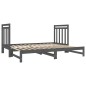 vidaXL Sofá cama extraíble madera maciza de pino gris 2x(90x190) cm vidaXL Sofá cama extraíble madera maciza de pino gris 2x(90x190) cm