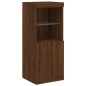 vidaXL Aparador con luz LED 3 pzas madera de ingeniería marrón roble vidaXL Aparador con luz LED 3 pzas madera de ingeniería marrón roble