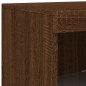vidaXL Aparador con luz LED 3 pzas madera de ingeniería marrón roble vidaXL Aparador con luz LED 3 pzas madera de ingeniería marrón roble