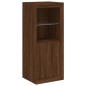 vidaXL Aparador con luz LED 3 pzas madera de ingeniería marrón roble vidaXL Aparador con luz LED 3 pzas madera de ingeniería marrón roble