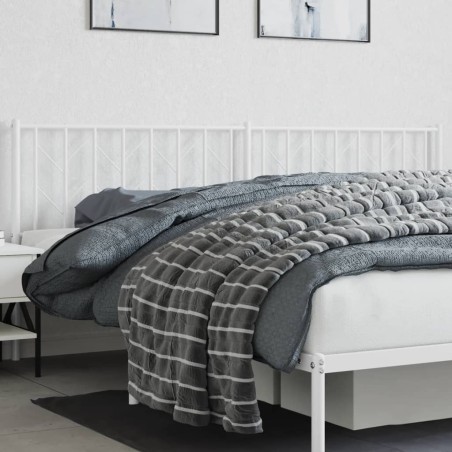 vidaXL Cabecero de metal blanco 200 cm