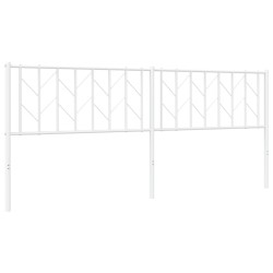 vidaXL Cabecero de metal blanco 200 cm