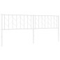 vidaXL Cabecero de metal blanco 200 cm vidaXL Cabecero de metal blanco 200 cm