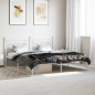vidaXL Estructura de cama de metal con cabecero blanco 180x200 cm