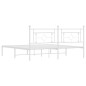 vidaXL Estructura de cama de metal con cabecero blanco 180x200 cm