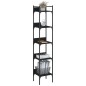 vidaXL Librería de 5 estantes madera ingeniería negro 35x30x174 cm vidaXL Librería de 5 estantes madera ingeniería negro 35x30x174 cm