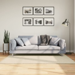 vidaXL Alfombra de pelo corto suave lavable HUARTE crema 120x170 cm