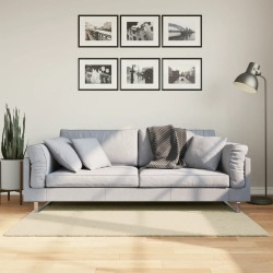 vidaXL Alfombra de pelo corto suave lavable HUARTE crema 80x150 cm