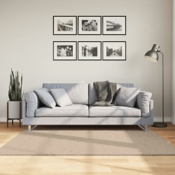 vidaXL Alfombra de pelo corto suave lavable HUARTE arena 160x160 cm