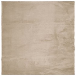 vidaXL Alfombra de pelo corto suave lavable HUARTE arena 160x160 cm