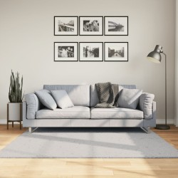 vidaXL Alfombra de pelo corto suave lavable HUARTE gris 160x160 cm
