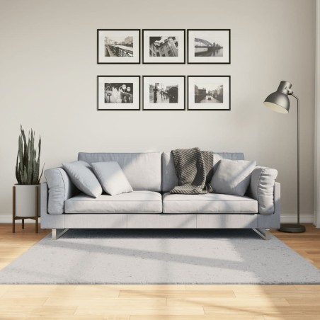vidaXL Alfombra de pelo corto suave lavable HUARTE gris 160x160 cm