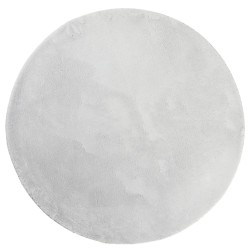 vidaXL Alfombra de pelo corto suave lavable HUARTE gris Ø 120 cm