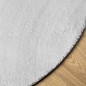 vidaXL Alfombra de pelo corto suave lavable HUARTE gris Ø 120 cm