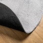vidaXL Alfombra de pelo corto suave lavable HUARTE gris Ø 120 cm