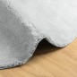 vidaXL Alfombra de pelo corto suave lavable HUARTE gris Ø 120 cm