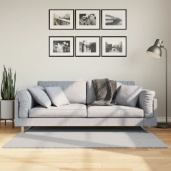vidaXL Alfombra de pelo corto suave lavable HUARTE gris 80x150 cm