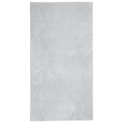 vidaXL Alfombra de pelo corto suave lavable HUARTE gris 80x150 cm