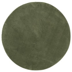vidaXL Alfombra pelo corto suave lavable HUARTE verde bosque Ø 80 cm